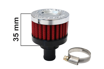 Simota Crankcase Breather Filter 9mm Red