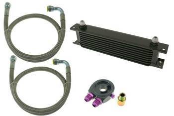 TurboWorks Oil Cooler Kit 13-rows 260x100x50 AN8 Black