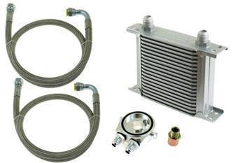 TurboWorks Oil Cooler Kit Slim 16-rows 140x125x50 AN10 Silver