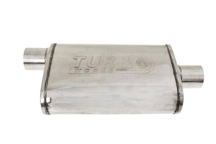 Central Chambered Muffler 57mm TurboWorks 304SS 355mm Exhaust System