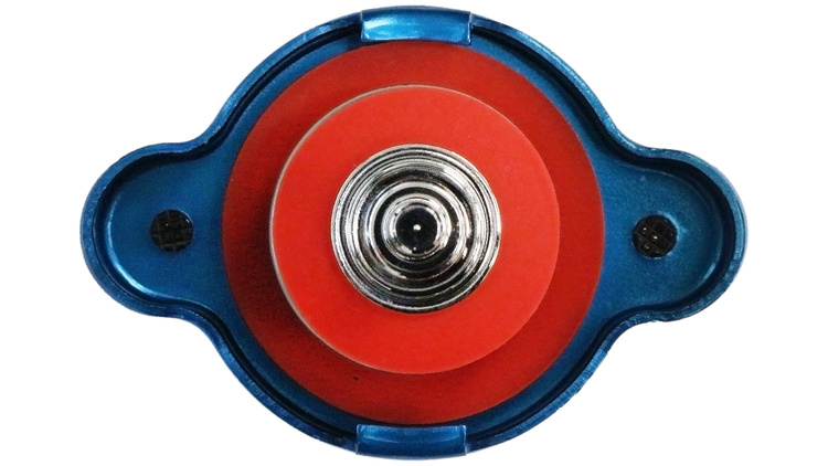 D1Spec Radiator cap with thermometer 28mm 0.9 Bar Blue Cooling System