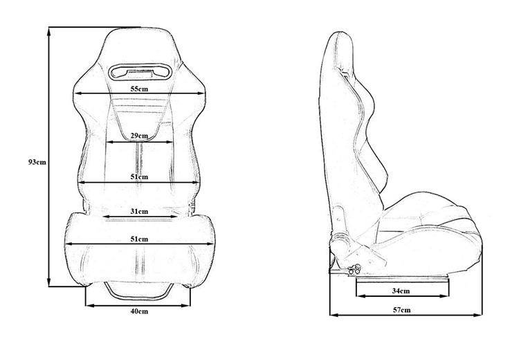 Racing seat RLOOK II Carbon Black Seats and belts \ Racing Seats