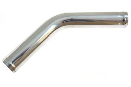 Aluminium pipe 45deg 89mm 30cm