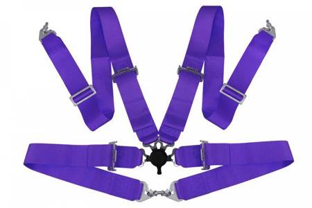 Racing seat belts 4p 3" Purple - Quick