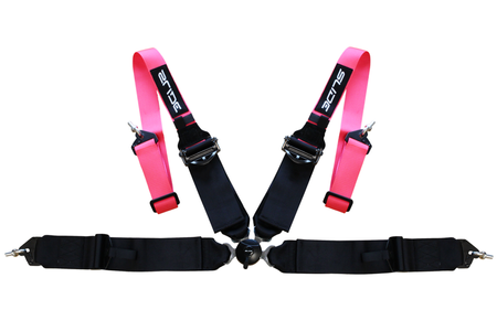 Racing seat belts Slide Quick 4p 3" Pink-Black