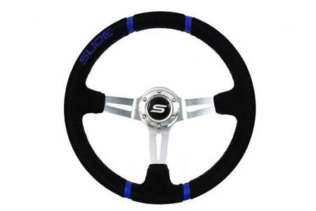 Steering wheel SLIDE 350mm offset:90mm Leather Blue