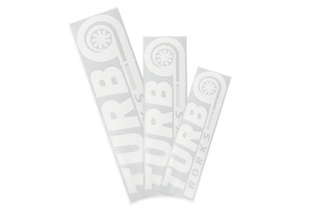 Sticker TurboWorks White 20cm