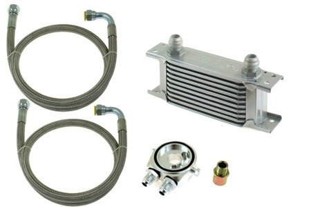 TurboWorks Oil Cooler Kit Slim 10-rows 140x75x50 AN10 Silver