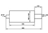 Rear Muffler TurboWorks 80x135mm inlet 63,5mm