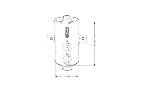 Oil catch tank 0.75L TurboWorks Czarny