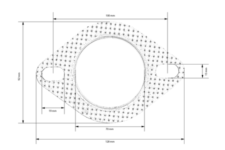 TurboWorks Exhaust gasket 70mm 2 bolt