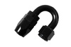 Reusable swivel hose end 180deg AN20 black