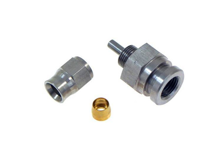 S.S HOSE END M10*1.0-3/8-32UNEF 17mm hex