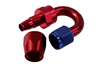 Reusable swivel hose end 180deg AN6