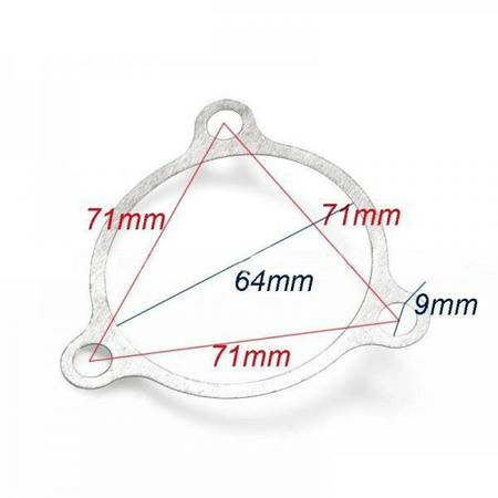Uszczelka downpipe TurboWorksT3 2.5" 3 Śruby