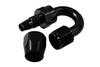 Reusable swivel hose end 180deg AN20 black