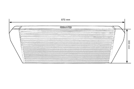 Intercooler TurboWorks 700x300x76 tylny Czarny