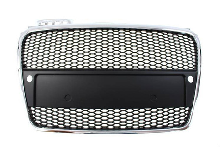 Grill Audi A4 B7 RS-Style Chrome-Black 05-08 PDC