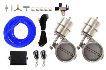 Exhaust Dual Cutout Set Pneumatic 63mm Vacuum Closed