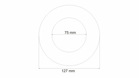 Dekiel tłumika okrągły 75mm 127mm