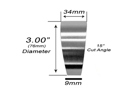 Pie Cut elbow 76mm thk.2mm