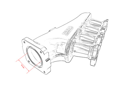 Intake manifold Nissan 200SX S14 with throttle body and fuel rail