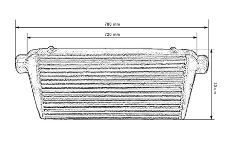 TurboWorks Intercooler 600x300x100 inlet4" Bar and Plate