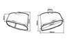 Exhaust Pipe End 150x85mm input 66mm BMW X5