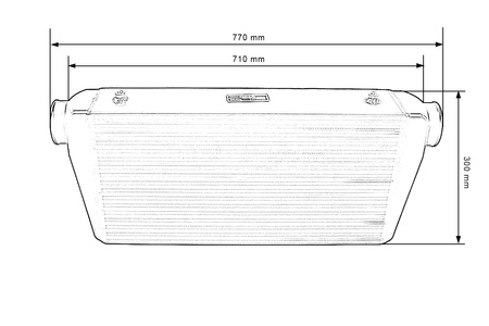 TurboWorks Intercooler 600x300x130 inlet 3,5" Black