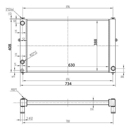 Sportowa Chłodnica Wody TurboWorks Audi A4 S4 B5 2.7L Biturbo