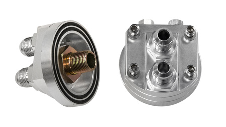 Podstawa Adapter relokator filtra Oleju Turboworks AN8 Srebrny