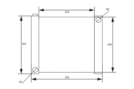 Uniwersal radiator 55,5x46,5x8cm