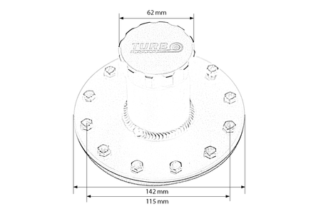 TurboWorks Fuel filler Aluminum Silver