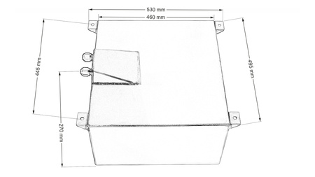 Fuel tank 50L TurboWorks with filler and sensor