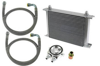 TurboWorks Oil Cooler Kit 25-rows 260x195x50 AN8 Silver