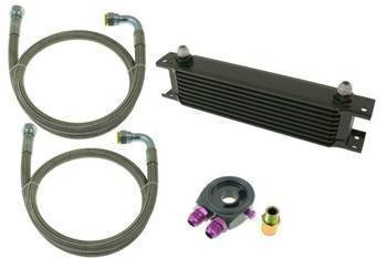 TurboWorks Oil Cooler Kit 7-rows 260x50x50 AN8 Black