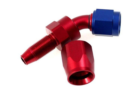 Reusable swivel hose end 45deg AN8