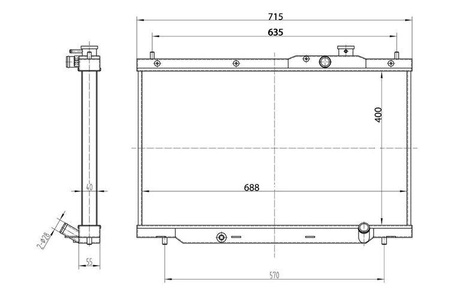 Sportowa Chłodnica Wody TurboWorks Honda Civic 2006-2010 D17