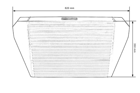 Intercooler TurboWorks 450x350x76 tylny Czarny