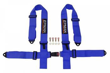 Racing seat belts 4p 3" Epman Blue