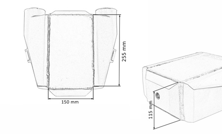 TurboWorks Water Intercooler 150x255x115 3" 2x90st