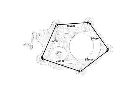 Downpipe T3/T4 5 bolts 2,5" V-Band