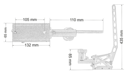 Hydraulic handbrake Universal Black TurboWorks