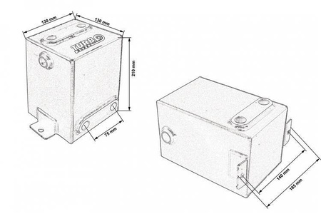 Zbiornik Paliwa Swirl Pot 3L TurboWorks na 2 pompy 250LPH (w zestawie) Czarny