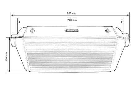 TurboWorks Intercooler 600x300x150 inlet 3,5"