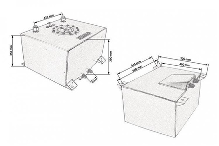 Fuel tank 60L TurboWorks with sensor black