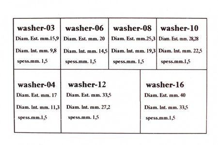 Set of teflon gaskets AN3-AN16 10pcs/slot