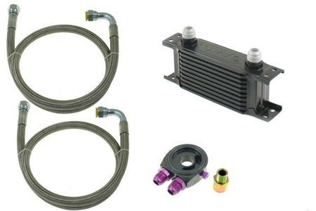 TurboWorks Oil Cooler Kit Slim 10-rows 140x75x50 AN10 Black