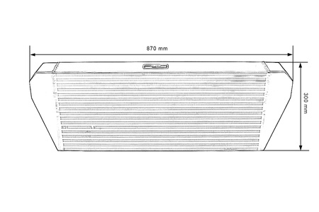 TurboWorks Intercooler 700x300x102 backward Black