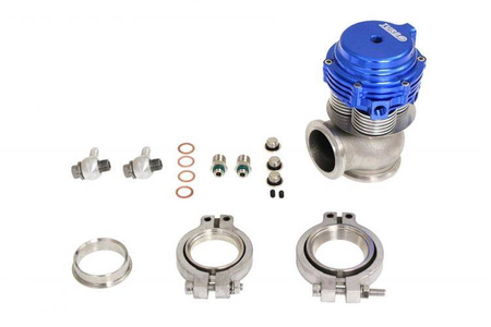 TurboWorks External WasteGate 38mm water cooled 2.5 Bar V-Band Blue